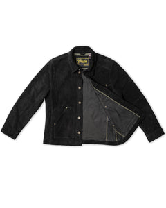 Master Supply Co Field Jacket Black - Full-Grain Cowhide Chore-Style Coat”, “Durable Black Field Jacket for Men”, “Versatile Unlined Field Jacket by Master Supply Co”