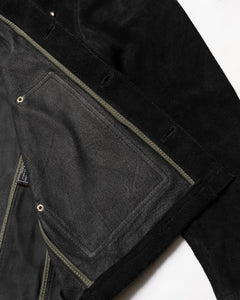 Master Supply Co Field Jacket Black - Full-Grain Cowhide Chore-Style Coat”, “Durable Black Field Jacket for Men”, “Versatile Unlined Field Jacket by Master Supply Co”