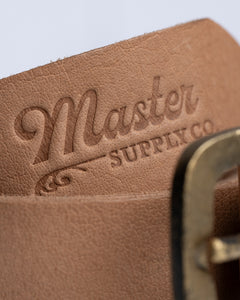 Leather Belt: Tan with Brass Buckle