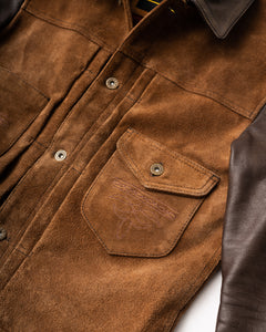 "The Scoundrel Jacket by Master Supply Co features a unique blend of heritage and tradition. This jacket is made from a combination of Full Grain Cow leather, providing a durable and stylish look. Perfect for those who appreciate a more traditional approach to fashion, the Scoundrel jacket is sure to make a statement. Upgrade your wardrobe today with this one-of-a-kind jacket."