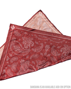 Master Supply Co Signature Red Paisley Bandana With antique Keychain