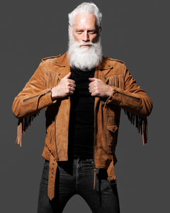 Master Supply Co Ranger Leather Jacket Full Grain Cowhide 1.2mm thickness Designed in Toronto, Canada, the Outlaw collection by Master Supply Co rugged features full grain leather jackets and leather vests. This collection is inspired by the outlaw spirit and northern grit. The leather jackets blend a western style with a vintage rock and roll attitude.